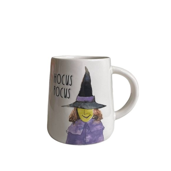 SOLD!! NWT New Rae Dunn Halloween Mug HOCUS POCUS 2022 Watercolor Witch - Picture 2 of 5